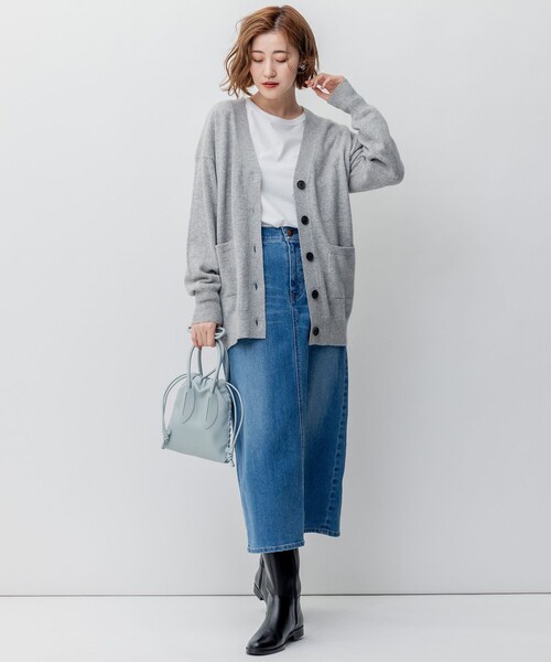 【洗える】ピュアカシミヤ カーディガン Oggi12月号掲載/洗える】ピュアカシミヤ ニットカーディガン