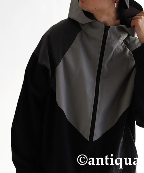 SALE❗️大人気‼️【antipua】ジップパーカー antiqua パーカー 撥水配色ジップフーディー レディース メンズ