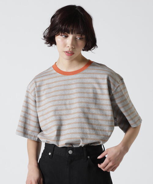 tシャツ SOGLIA/ソリア　OPEN END BORDER TEE リンガーボーダーＴ レディース