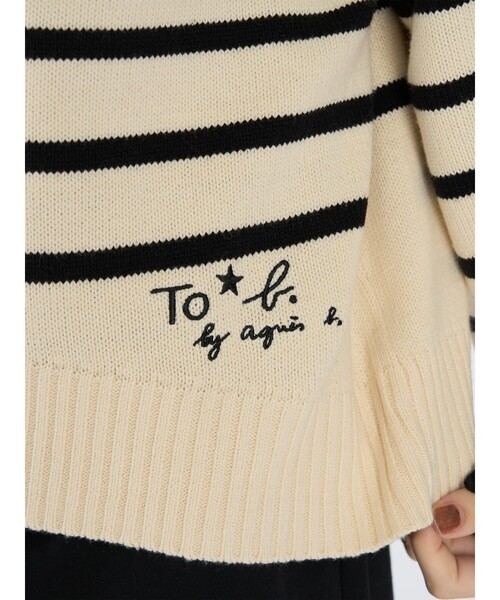 To b. by agnes タートルネック ニット セーター ソフトニット プル