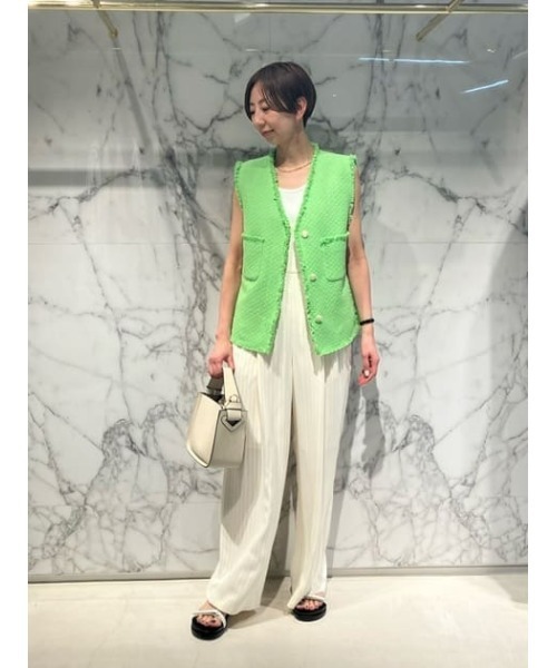 サロペット オーバーオール ピンストライプサロペットパンツ  