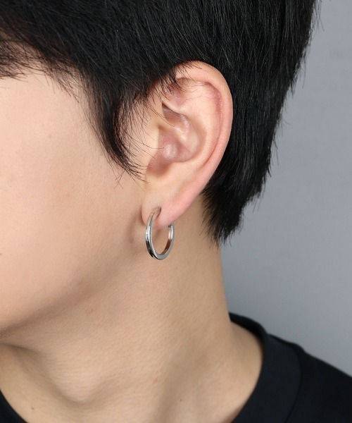 4INT. イヤリング フォースクエア フープイヤリング / サージカル