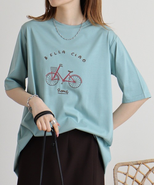 tシャツ BRODIAEA 自転車イラストＴシャツ レディース