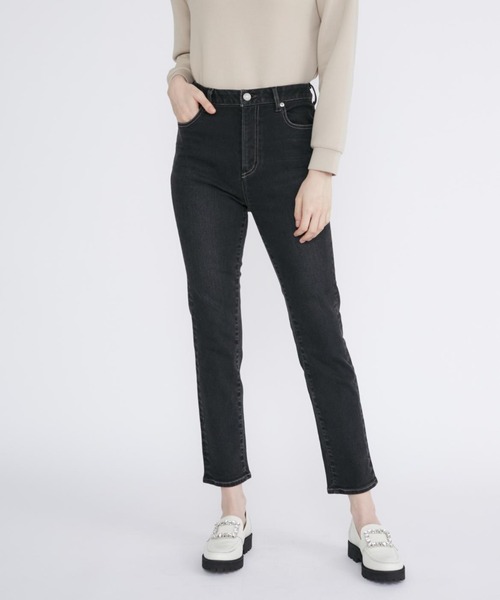 ジーンズ デニム デニムパンツ 「Maglie Jeans」スリムストレートデニムパンツ「カイハラデニム」 レディースの画像