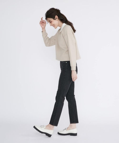 ジーンズ デニム デニムパンツ 「Maglie Jeans」スリムストレートデニムパンツ「カイハラデニム」 レディースの画像