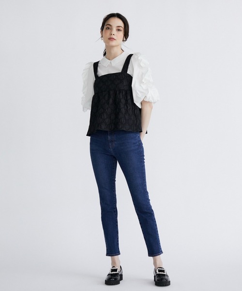 ジーンズ デニム デニムパンツ 「Maglie Jeans」スリムストレートデニムパンツ「カイハラデニム」 レディースの画像