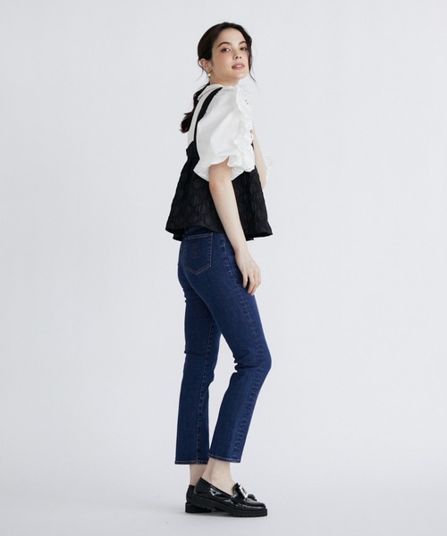 ジーンズ デニム デニムパンツ 「Maglie Jeans」スリムストレートデニムパンツ「カイハラデニム」 レディースの画像