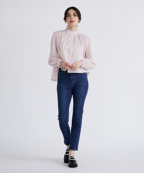 ジーンズ デニム デニムパンツ 「Maglie Jeans」スリムストレートデニムパンツ「カイハラデニム」 レディースの画像