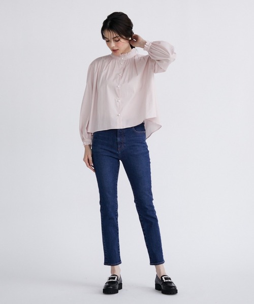 ジーンズ デニム デニムパンツ 「Maglie Jeans」スリムストレートデニムパンツ「カイハラデニム」 レディースの画像