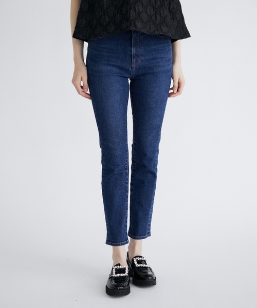 ジーンズ デニム デニムパンツ 「Maglie Jeans」スリムストレートデニムパンツ「カイハラデニム」 レディースの画像