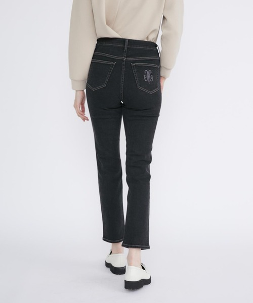 ジーンズ デニム デニムパンツ 「Maglie Jeans」スリムストレートデニムパンツ「カイハラデニム」 レディースの画像