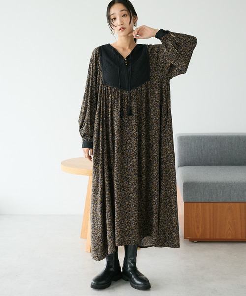 CRAFT STANDARD BOUTIQUE ワンピース レーヨンキルト切替