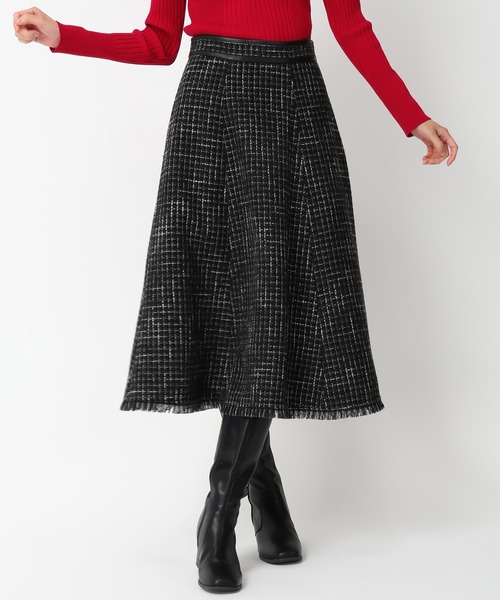 MISCH MASCH（ミッシュマッシュ） スカート ツイードフレアスカート