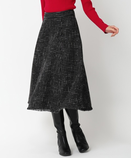 miumiu♥定番フレアスカート♥ブラック♥CHANEL♥GUCCI♥モスキーノ MISCH MASCH（ミッシュマッシュ） スカート ツイードフレアスカート