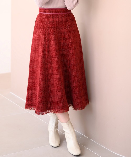 MISCH MASCH（ミッシュマッシュ） スカート ツイードフレアスカート