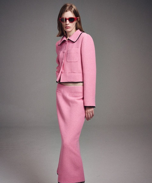 その他ブランド / This Uniform/Pink Tweed Skirt/ロングスカート/FREE/ウール/PNK Mardi Mercredi（マルディメクルディ） スカート SPRING TWEED MERMAID