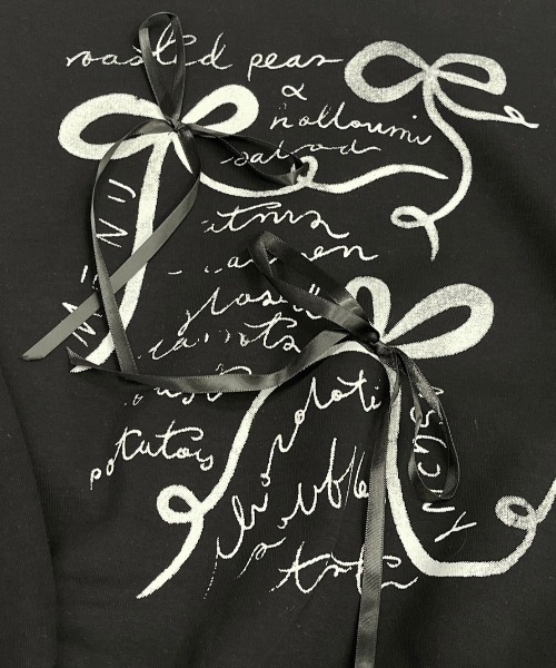 トレーナー スウェット 「nmtc+」ribbon design sweat shirt レディース トレーナー スウェット 「nmtc+」ribbon design sweat shirt