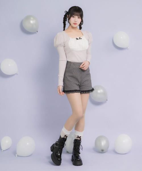 DearMyLoveRose ブーツ 厚底レースアップWベルトブーツ