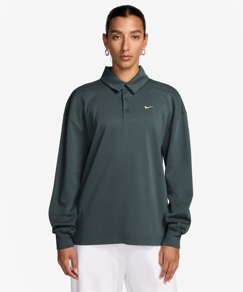 NIKE LONGSLEEVE FLEECE POLO フリース ポロシャツ 長袖ネイビー