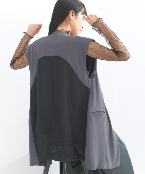 ベスト ジレ バックシアージレベスト レディース