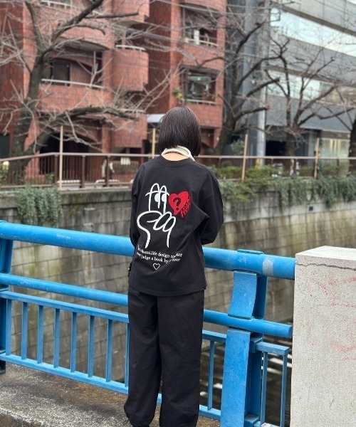 kaoyorinakami tシャツ Peace long tee / ピースロンT メンズ