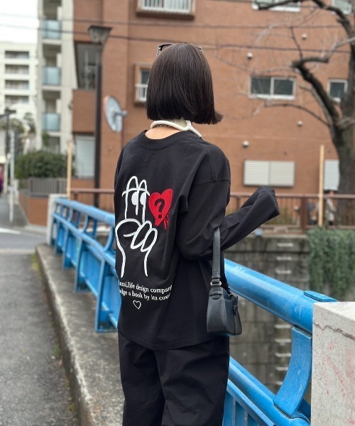 kaoyorinakami tシャツ Peace long tee / ピースロンT メンズ