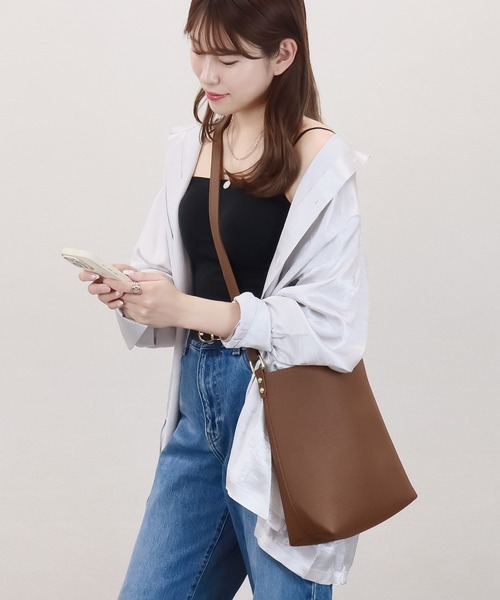 バーガンディ バケツ型ショルダーバッグ dy-bag-001_2505022.jpg
