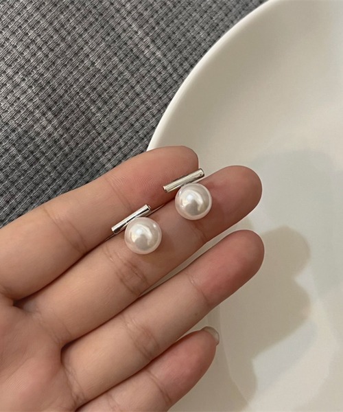 blackdia ocean ピアス メタルバー パールピアス レディース
