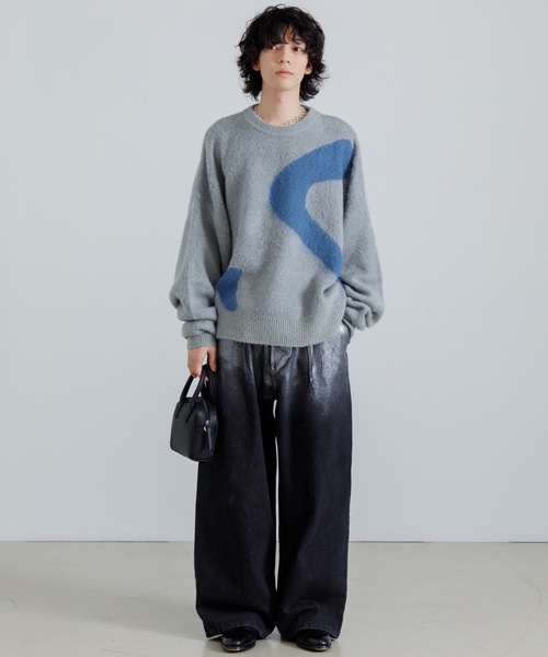 SINSS ジーンズ Foil gradation wide balloon denim / 箔 