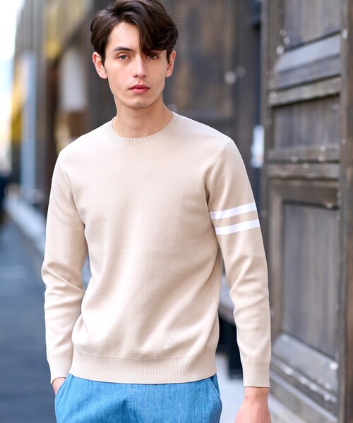 ドレステリア（DRESSTERIOR）/コットンスムース アームラインクルーネックニット DRESSTERIOR（ドレステリア） セーター ニット コットンスムース