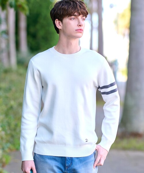 ドレステリア（DRESSTERIOR）/コットンスムース アームラインクルーネックニット DRESSTERIOR（ドレステリア） セーター ニット コットンスムース