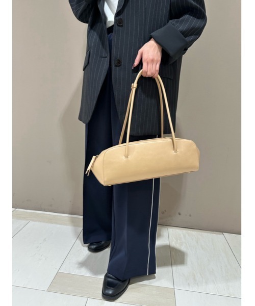 限定色‼️Mila Owen レザーボストンバッグ ブラウン Mila Owen ボストンバッグ 「WEB限定カラー」ロングハンドル