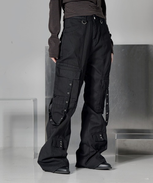 FOLLOWIN（フォロウィン） カーゴパンツ y2kビンテージユニークベルト