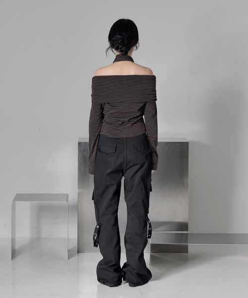 FOLLOWIN（フォロウィン） カーゴパンツ y2kビンテージユニークベルト