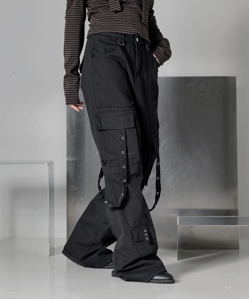 FOLLOWIN（フォロウィン） カーゴパンツ y2kビンテージユニークベルト