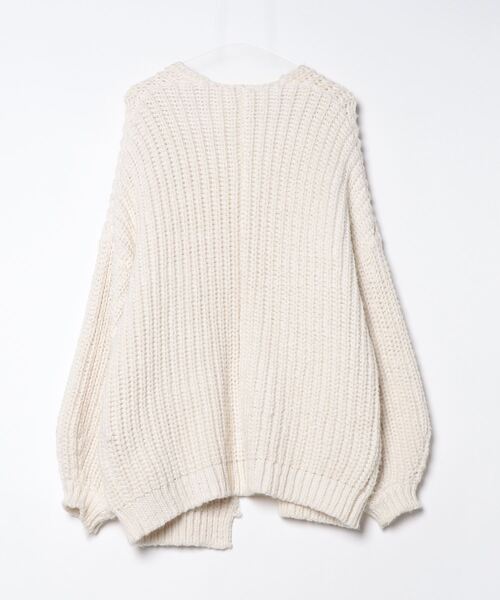 「SALON」 ニットカーディガン FREE ホワイト レディース_画像2