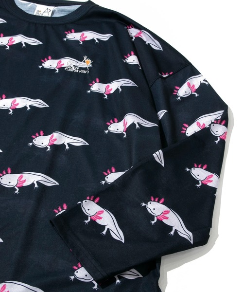 go slow caravan ゴースローキャラバン ロングTシャツ ガラガラロングスリーブTEE レディース アウトドア ゆったり 702581001016 go slow caravan tシャツ ガラガラロングスリーブTEE W