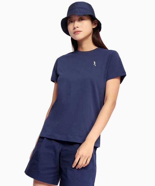 tシャツ 接触冷感 COOL TOUCH ワンポイントバードロゴ 半袖Tシャツ レディース