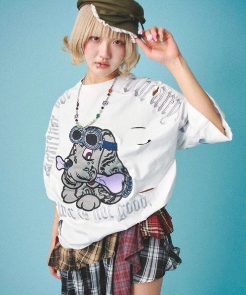 GALFY/ガルフィー 病みに染まりし反戦Tシャツ GALFY（ガルフィー） tシャツ 「GALFY」病みに染まりし反戦Tシャツ