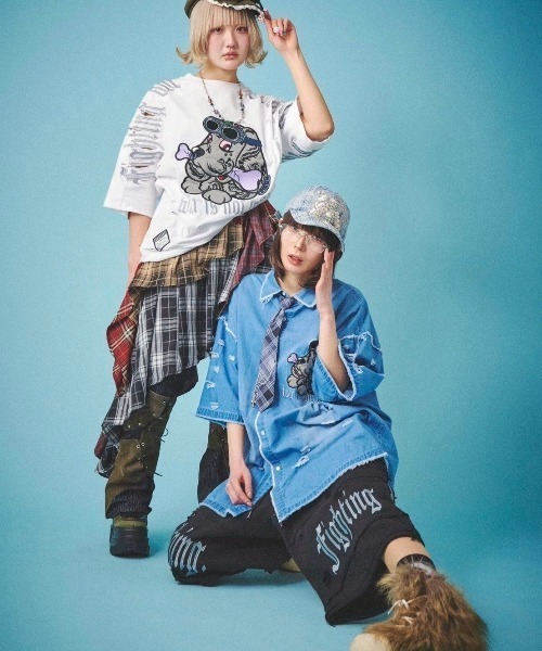 GALFY（ガルフィー） tシャツ 「GALFY」病みに染まりし反戦Tシャツ