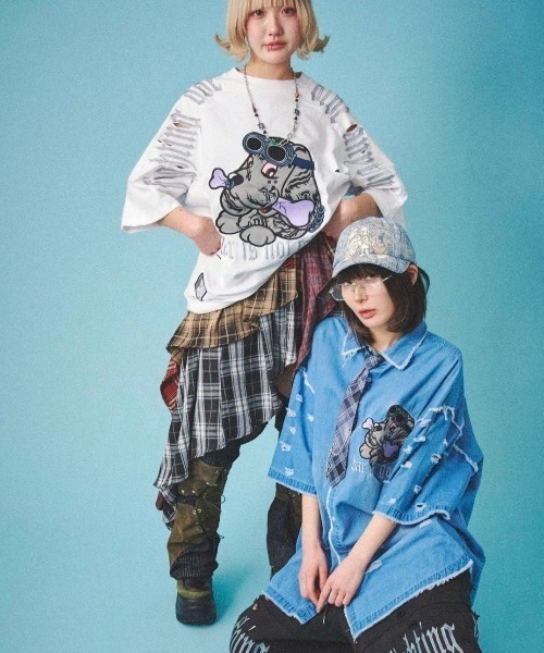 GALFY（ガルフィー） tシャツ 「GALFY」病みに染まりし反戦Tシャツ