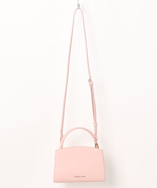 追跡有★Charles＆Keith Aubrielle 2WAY ハンドルバッグ Aubrielle オブリエル キャンバスツートーントップハンドル