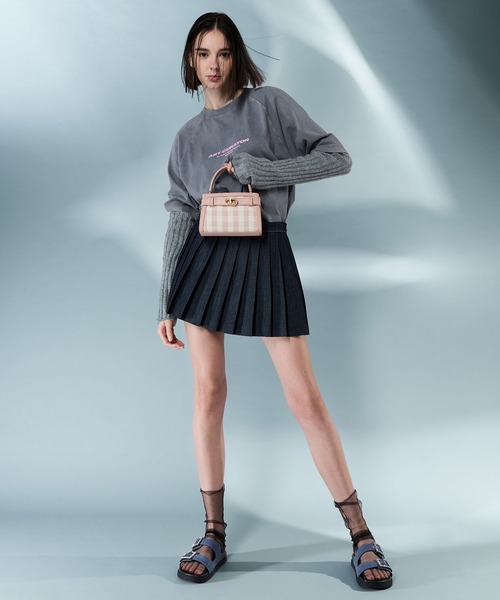 追跡有★Charles＆Keith Aubrielle 2WAY ハンドルバッグ Aubrielle オブリエル キャンバスツートーントップハンドル