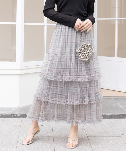 新品未使用 訳あり SHETokyo スカートロング パープル シルク XS Satin Long Skirt / サテン ロングスカート（スカート）｜NUJOH