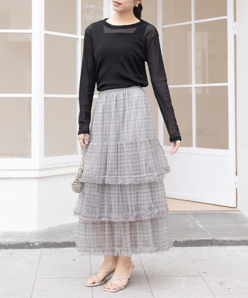 チュールロングスカート美品（538） スカート 2typeチュールロングスカート : ZOZOTOWN Yahoo!店