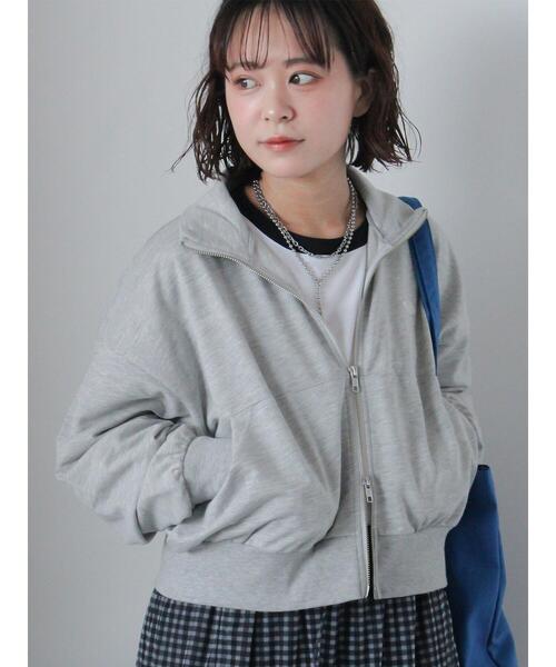 tシャツ ミニ裏毛ジップスウェット レディース