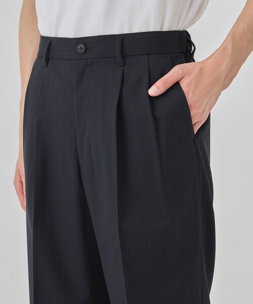 UNITED ARROWS スラックス　46 フランネル　ストライプ  2タック UNITED TOKYO スラックス シャドーストライプ 2タックイージー