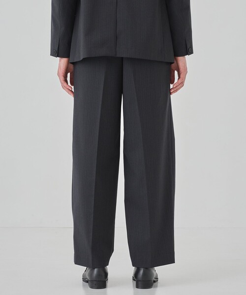 UNITED ARROWS スラックス　46 フランネル　ストライプ  2タック FALL1 ウールタックパンツ