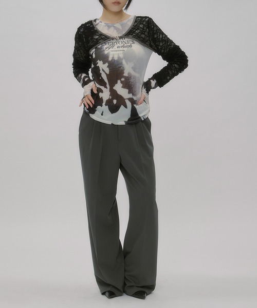 Ezick tシャツ Nuance spring ロゴニュアンスシアートップス