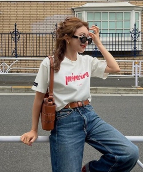 tシャツ memoire ロゴミニT レディース